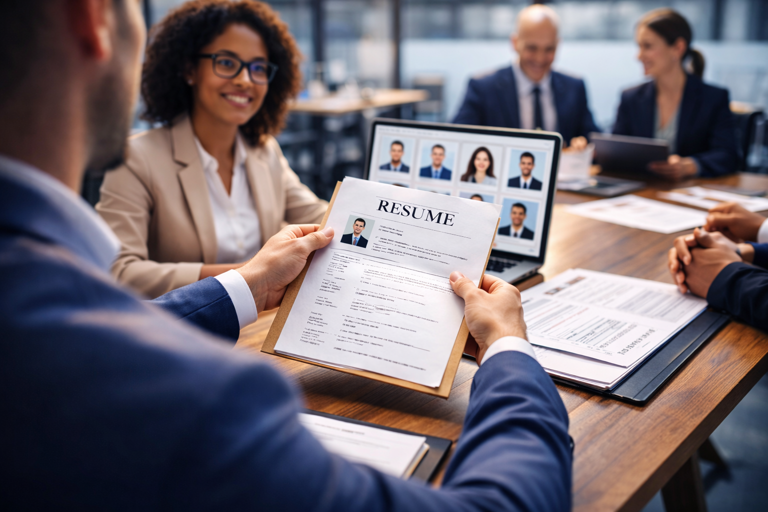 Recruitment and hiring services — interview meeting